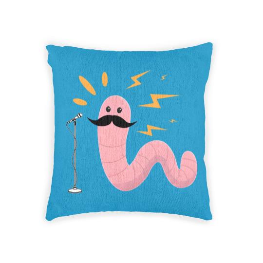Discover Worm with a Mustache, Vanderpump Rules, Scandoval, Pump Rules, VPR, Sandoval Woven Pillows, Funny Woven Pillows