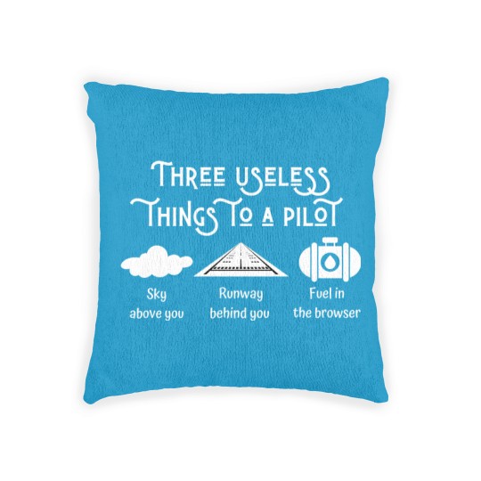 Discover Three useless things to a pilot Woven Pillows