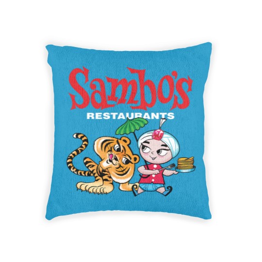 Discover Sambo's Restaurant Logo with Sambo and Tiger Woven Pillows