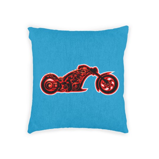 Discover Biker Club Motorrad Logo 01 Woven Pillows