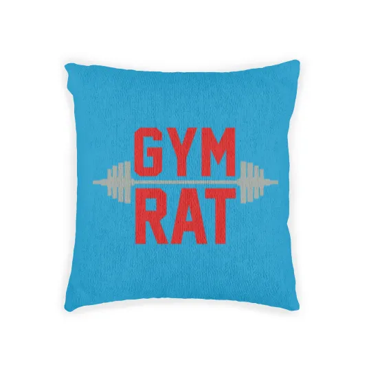 Discover Gym Rat Weights Red Woven Pillows