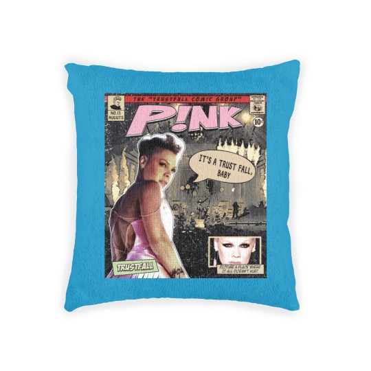 Discover P!nk Comic Woven Pillows, P!nk Trustfall World Tour Album Graphic Woven Pillows