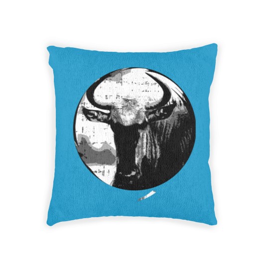 Discover Wildebeest GNU Wildlife Animal Safari Antelope Woven Pillows
