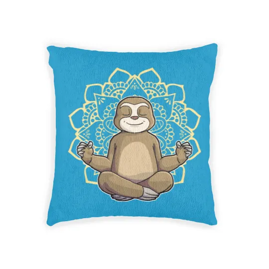 Discover Yoga Sloth My Spirit Animal Meditation Namaste Lazy Animal Woven Pillows