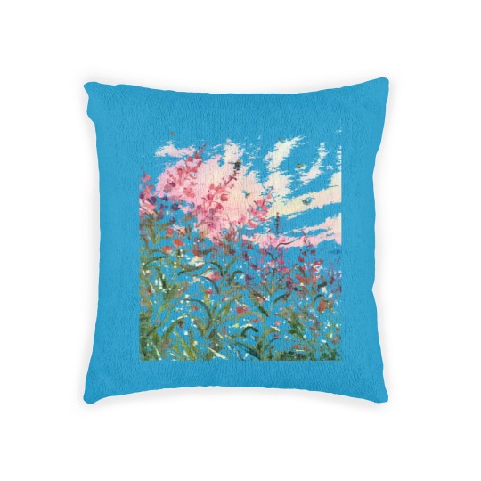 Discover Wildflowers Watercolor T- Woven Pillows Wildflowers T- Woven Pillows Woven Pillows