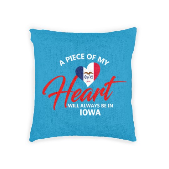 Discover A Piece Of My Heart Will Always Be In Iowa Woven Pillows
