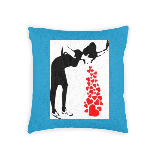 Discover Lovesick Street Art By Banksy - Street Art Work Graffiti - Artwork Design For Women Men Kids Poste Woven Pillows