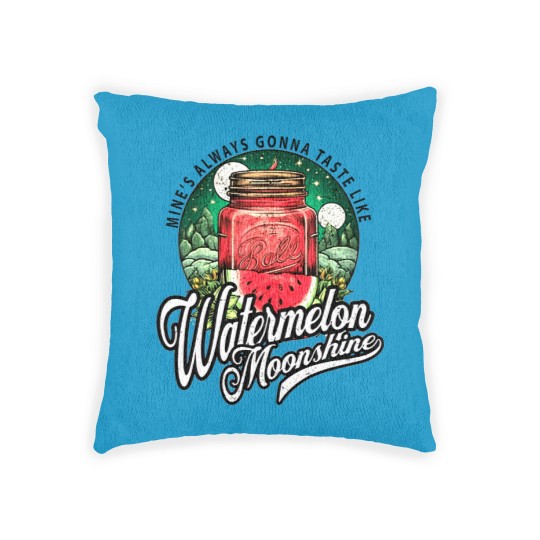 Discover Watermelon Moonshine Retro Country Music Woven Pillows