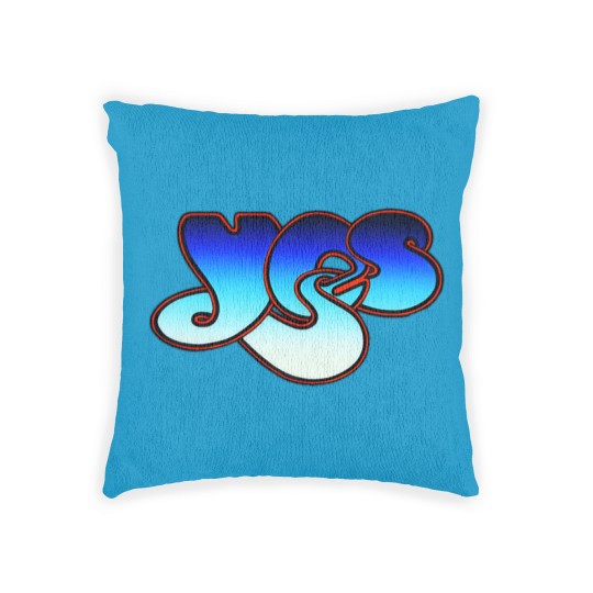 Discover Blue Yes Logo Woven Pillows