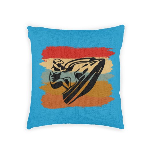 Discover Jetski Seadoo Retro Art Gift Woven Pillows