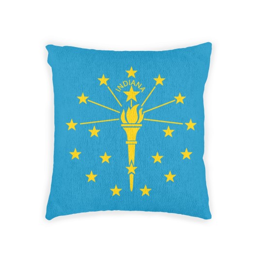Discover Indiana State Flag Woven Pillows