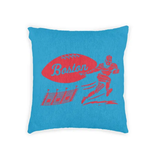 Discover Vintage Football - Boston Patriots (Red Boston Wordmark) - Boston Patriots - Woven Pillows