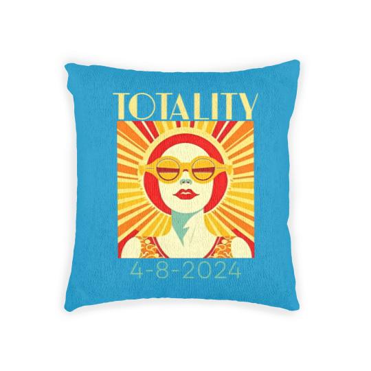 Discover Solar Eclipse Woven Pillows April 8 2024, Totality Eclipse Woven Pillows 4-8-24, Art Deco Solar Eclipse Woven Pillows