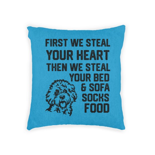 Discover Cockapoo Steal Your Heart Steal Your Bed and Sofa socks food 2 Woven Pillows