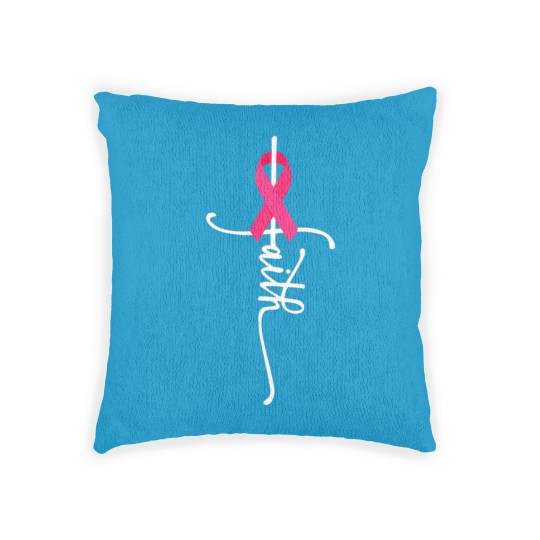 Discover Breast Cancer Faith Breast Cancer Awareness Woven Pillows