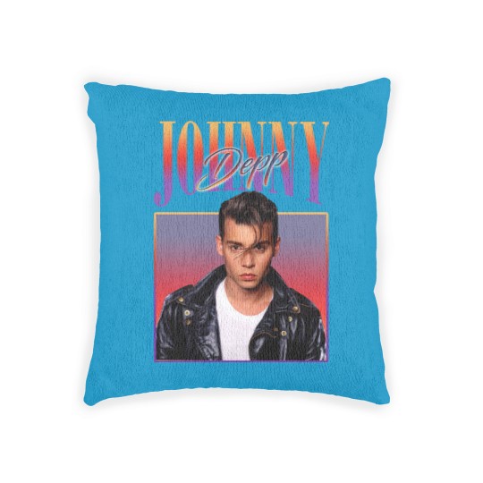 Discover Retro Johnny Depp Woven Pillows, Johnny Depp Merch Woven Pillows