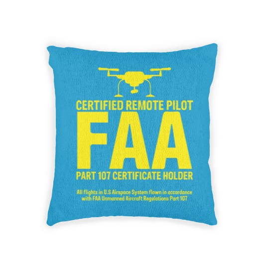 Discover FAA Certified Drone Pilot Funny Gift Woven Pillows