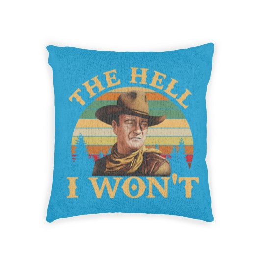 Discover John Wayne Movie Woven Pillows, John Wayne The Hell I Wont Vintage Woven Pillows