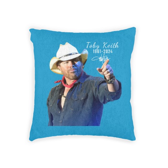 Discover RIP Toby Keith 1961-2024 Signatures Woven Pillows for Men Women