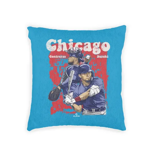 Discover Willson Contreras Men's Cotton Woven Pillows  Chicago Baseball Willson Contreras