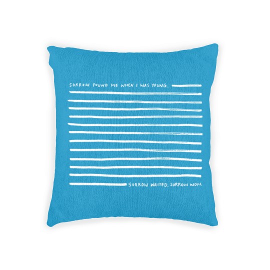 Discover Sorrow - The National - whiteSorrow - The National - white Woven Pillows