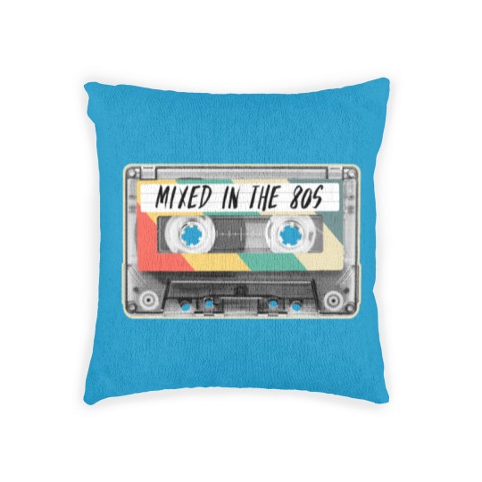 Discover Cassette Tape Mixed in the 80s Fashion Retro 1980s Woven Pillows