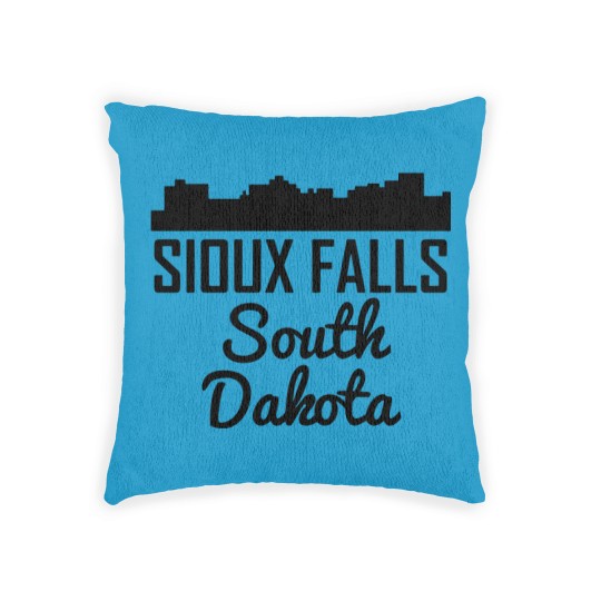 Discover Sioux Falls South Dakota Skyline Woven Pillows