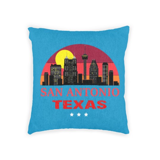 Discover Vintage San Antonio USA Souvenir Woven Pillows