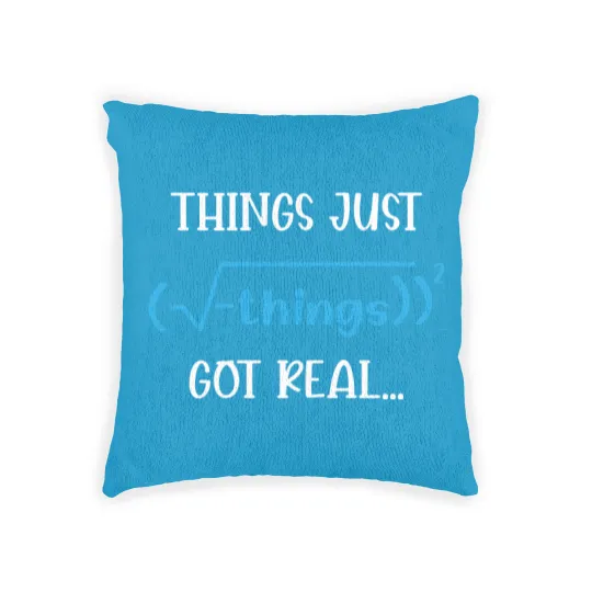 Discover Funny Math Tees: Things Just Got Real Woven Pillows