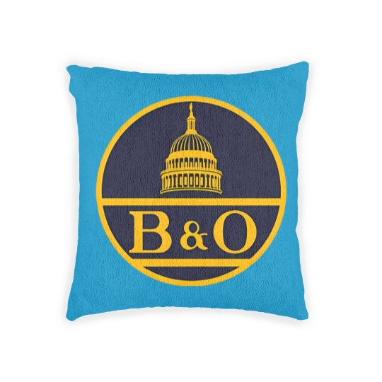 Discover Vintage B&O railroad logo - Railroad - Woven Pillows