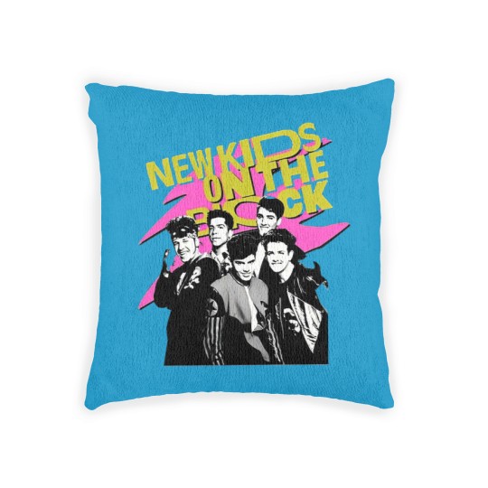 Discover Vintage NKOT Block Pink, NK on The Block Vintage Style Woven Pillows, Mixtape Tour 2022 Woven Pillows, NKOT Block Band Woven Pillows, NKOT Block Concert Woven Pillows