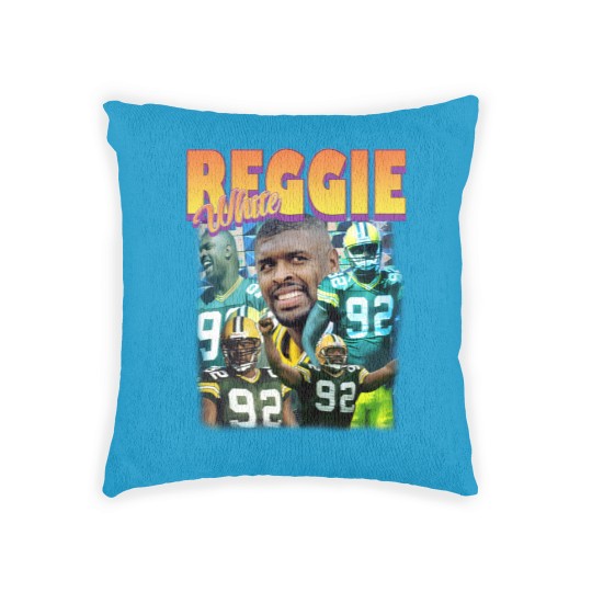 Discover Reggie White Vintage Unisex Woven Pillows, Vintage Reggie White Woven Pillows