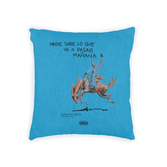 Discover Bad Bunny Nobody knows what A Album 2023 Woven Pillows Gift Fans Music will happen