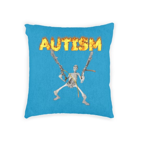 Discover autism skeleton meme t Woven Pillows