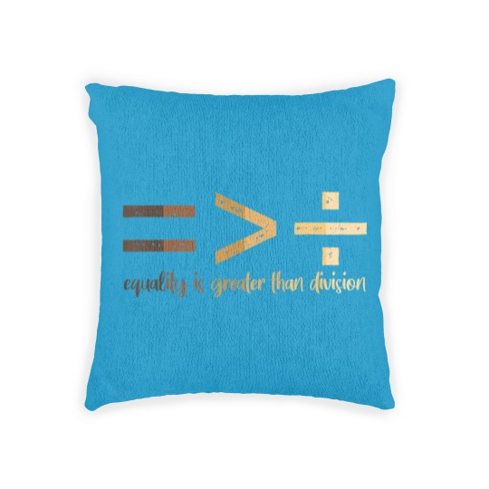 Discover equality is greater than division black history month math t Woven Pillows