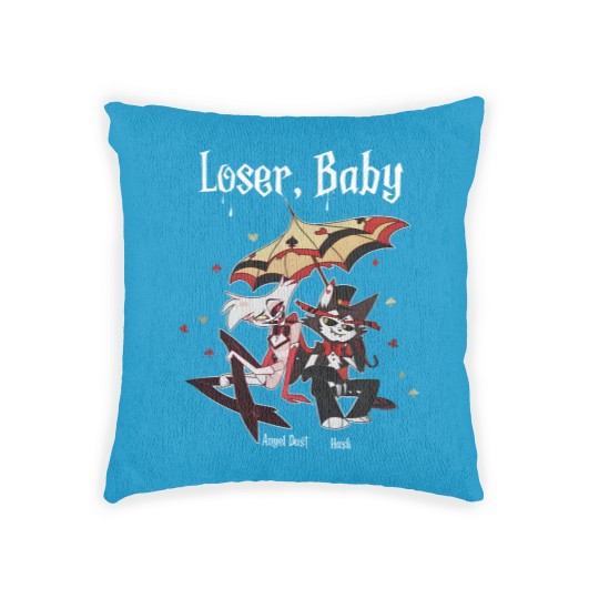 Discover Loser Baby Woven Pillows, Angel Dust & Husk Woven Pillows, Angel Dust Hazbin Hotel