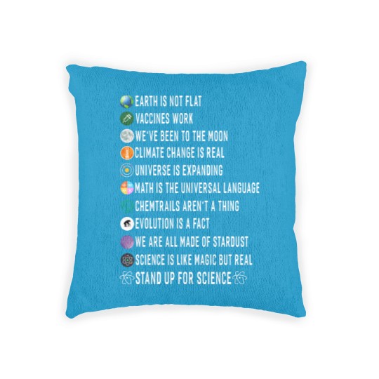 Discover Earth Is Not Flat Stand Up For Science Gift Women Men Woven Pillows