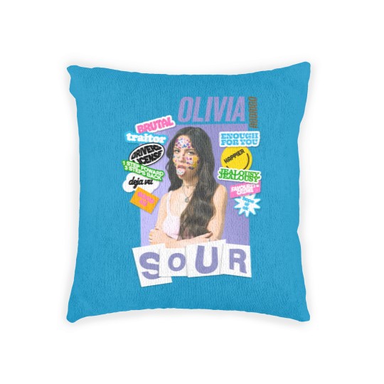 Discover Vintage Olivia Rodrigo Woven Pillows, Olivia Rodrigo Sour Tour Music Woven Pillows