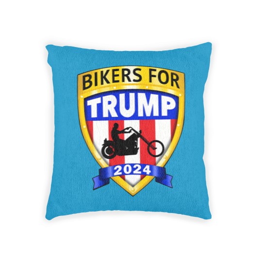 Discover Bikers for Trump 2024 American Woven Pillows