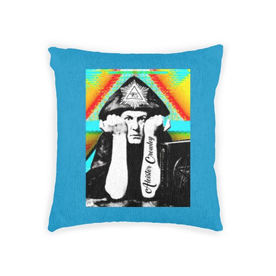 Discover Aleister Crowley Psychedelic Art Print Design - Aleister Crowley - Woven Pillows