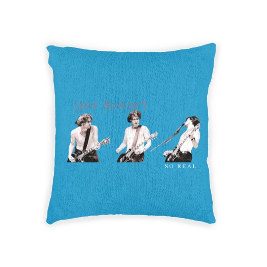 Discover 1994 Jeff Buckley So Real Unisex Black Woven Pillows, 90s Jeff Buckley Concert, Jeff Buckley Woven Pillows