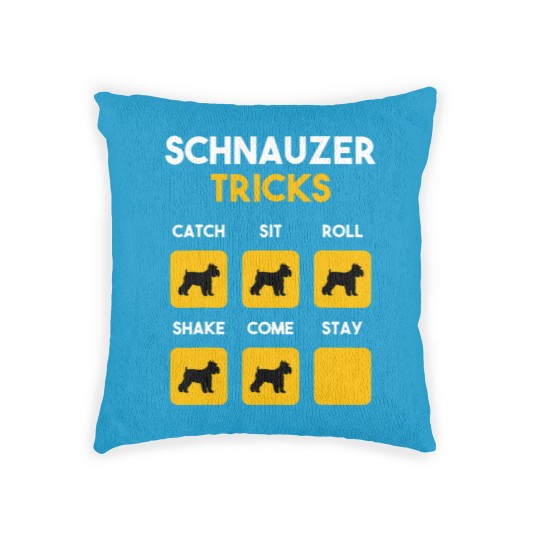 Discover Stubborn Schnauzer Tricks Funny Gift for Shnauzer Woven Pillows