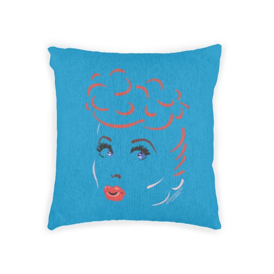 Discover I Love Lucy Silhouette White Woven Pillows