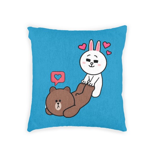 Discover Brown and Cony Love Woven Pillows