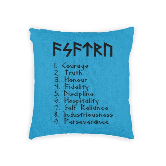 Discover asatru virtues Woven Pillows