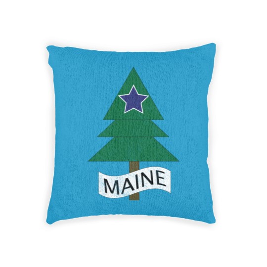Discover 1901 Maine State Flag Remix Distressed Vintage - Maine - Woven Pillows