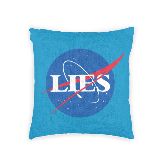 Discover NASA LIES LOGO NASA LIES LOGO NASA LIES LOGO Woven Pillows
