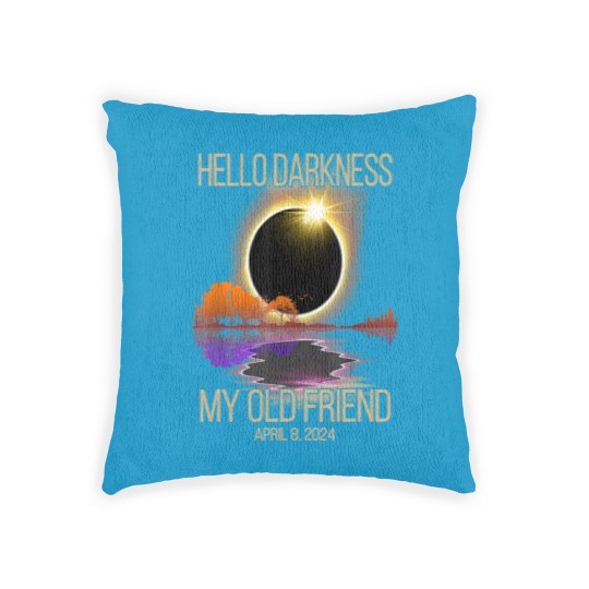 Discover Hello Darkness My Old Friend Solar Eclipse April Woven Pillows