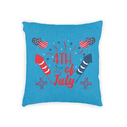 Discover 4th of July Fireworks Red White Blue Patriotic Woven Pillows