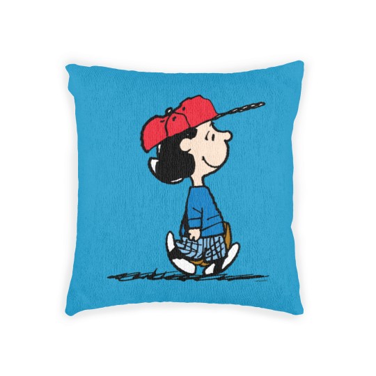 Discover Peanuts | Lucy Playing Baseball Woven Pillows